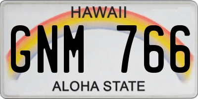 HI license plate GNM766