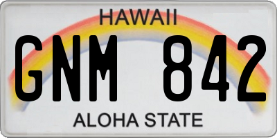 HI license plate GNM842