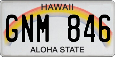 HI license plate GNM846