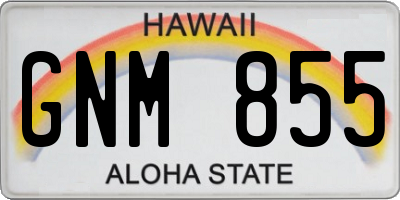 HI license plate GNM855