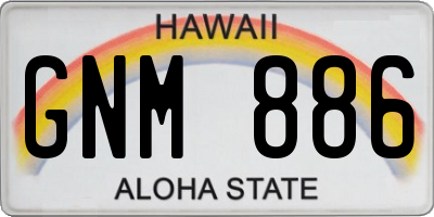 HI license plate GNM886