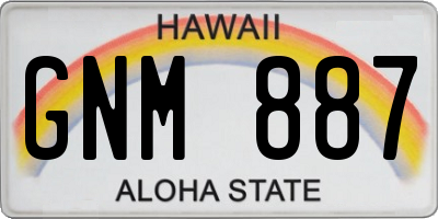 HI license plate GNM887