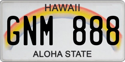 HI license plate GNM888