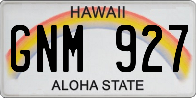 HI license plate GNM927