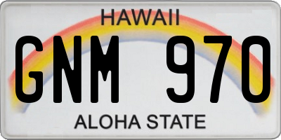 HI license plate GNM970