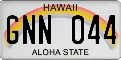 HI license plate GNN044