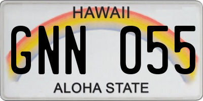 HI license plate GNN055