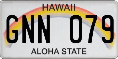 HI license plate GNN079