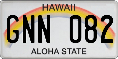 HI license plate GNN082