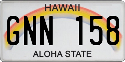 HI license plate GNN158