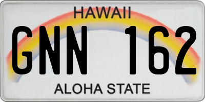 HI license plate GNN162