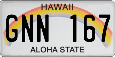 HI license plate GNN167
