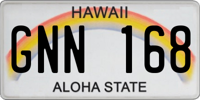 HI license plate GNN168