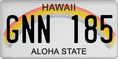 HI license plate GNN185