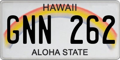 HI license plate GNN262