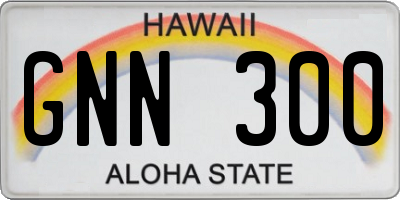 HI license plate GNN300