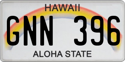 HI license plate GNN396