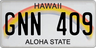 HI license plate GNN409