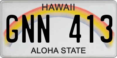 HI license plate GNN413