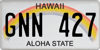 HI license plate GNN427