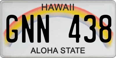 HI license plate GNN438