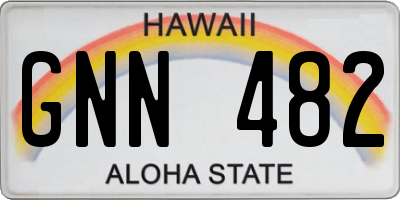 HI license plate GNN482