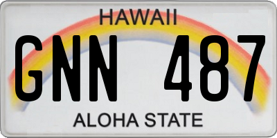 HI license plate GNN487