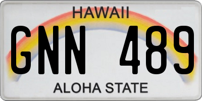 HI license plate GNN489