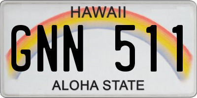 HI license plate GNN511
