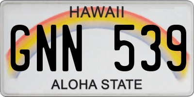 HI license plate GNN539