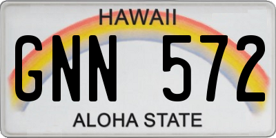 HI license plate GNN572