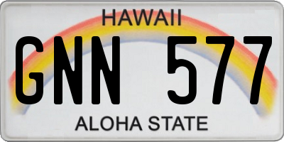 HI license plate GNN577