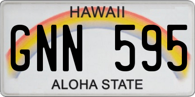 HI license plate GNN595