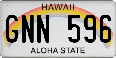 HI license plate GNN596