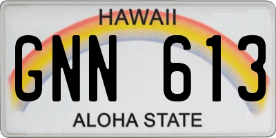 HI license plate GNN613