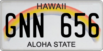 HI license plate GNN656