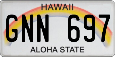 HI license plate GNN697