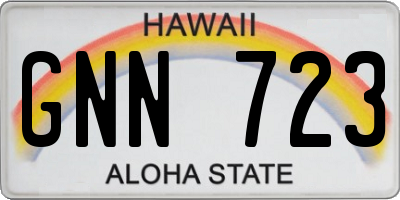 HI license plate GNN723