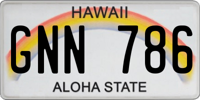 HI license plate GNN786