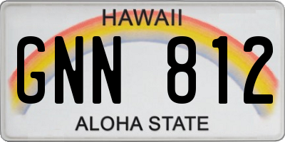 HI license plate GNN812