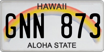 HI license plate GNN873