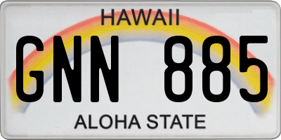 HI license plate GNN885