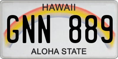 HI license plate GNN889