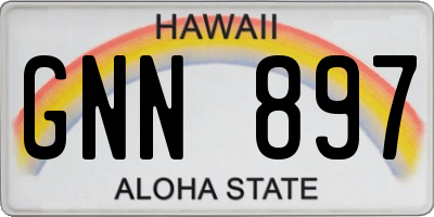 HI license plate GNN897