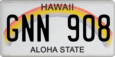 HI license plate GNN908
