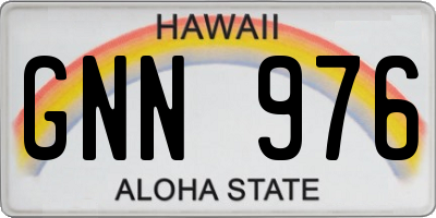 HI license plate GNN976