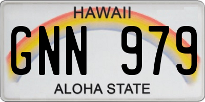 HI license plate GNN979