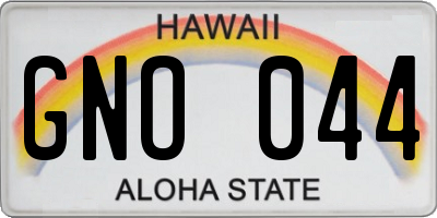 HI license plate GNO044