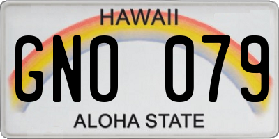 HI license plate GNO079
