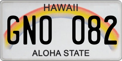 HI license plate GNO082